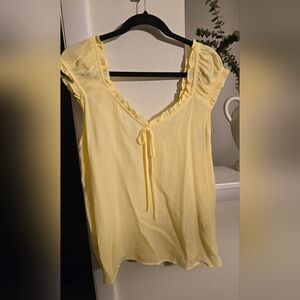 Perch By Blu Pepper Yellow Ruffle-Trim Camisole